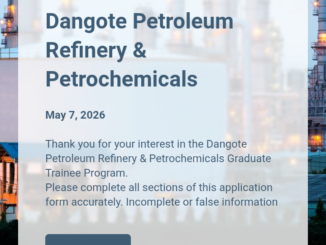 Dangote Refinery Recruitment 2026 – Apply Now for Graduate Trainee Programme
