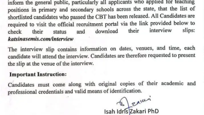 Screenshot_20260512-091940 Katsina State Teachers Recruitment 2026 – Interview Shortlist Released for Successful Candidates