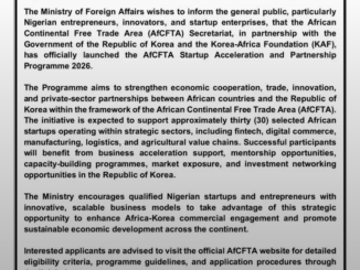 AfCFTA Startup Acceleration & Partnership Programme 2026 Opens for African Entrepreneurs