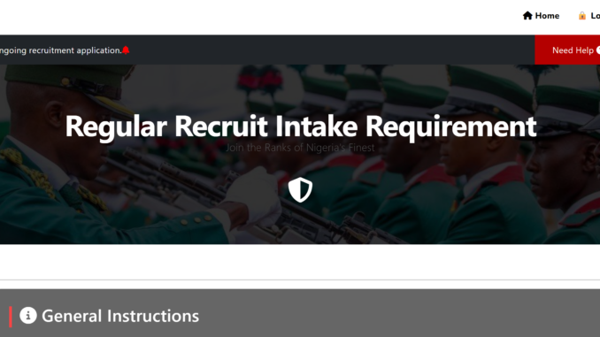 Nigerian Army Recruitment 2026_2027 91RRI Complete Regular Recruits Intake Application Guide Nigerian Army Recruitment 2026 (91RRI): Complete Regular Recruits Intake Application Guide
